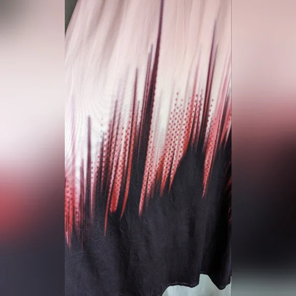 🌸 Boho Maxi Dress Festival Coverup Pink Red Tie Dye Ombre Beach L XL - Picture 9 of 16